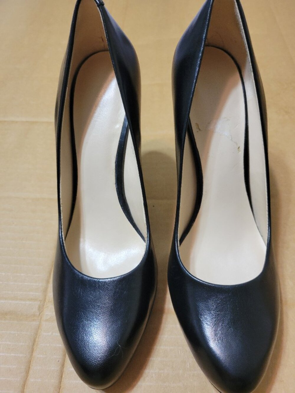 Black, slight platform heels